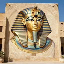 elon musk as egyptian mural