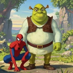 shrek - spider - man