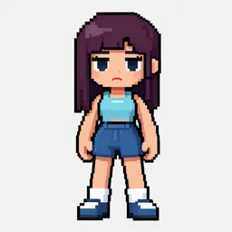 cryptopunk girl, pixelated digital art