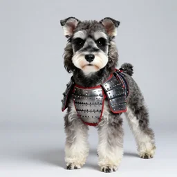 A Samurai Schnauzer in armor