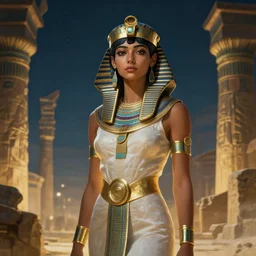 a girl from final fantasy live action, ancient egypt, evocative, mystical night, very very very very detailed, award winning, masterpiece digital painting by greg rutkowski, alex grey, artstation, 4 k wallpaper