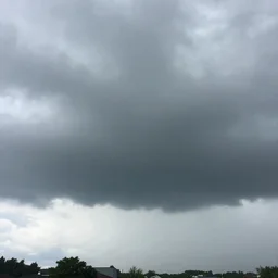 it is raining, mostly. there's thunder and the sky is... well, dark grey. i can't really tell much other than that.