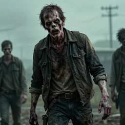 photo pf rick from the walking dead as a a zombie