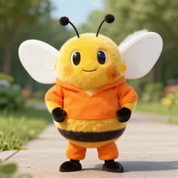 bee wearing orange inmate suite