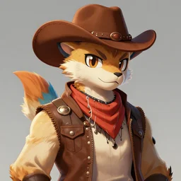 character portrait feature of the anthro male anthropomorphic flounder fursona wearing cowboy outfit wild west desperado character design stylized by charlie bowater, ross tran, artgerm, and makoto shinkai, detailed, soft lighting, rendered in octane