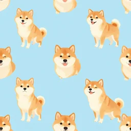 shiba inu wallpaper pattern