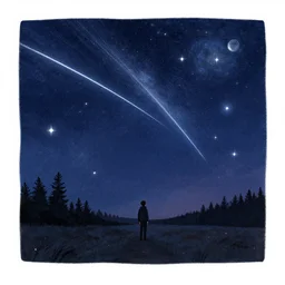 ilya kuvshinov, mcbess illustration of an amazing meteor shower