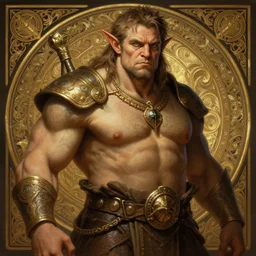 portrait of ricky gervais as an orc, d & d, muscular! fantasy, intricate, elegant, highly detailed, digital painting, artstation, concept art, smooth, sharp focus, illustration, art by artgerm and greg rutkowski and alphonse mucha