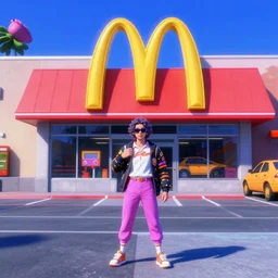 acid trip in 7 0 s mcdonald's, vapor wave