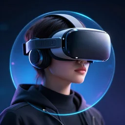 profile picture for a virtual reality, metaverse social network in 2084