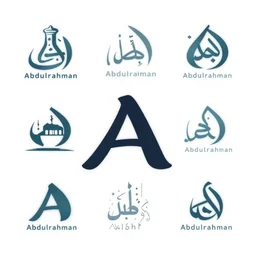 modern lettered logos for abdulrahman by canva