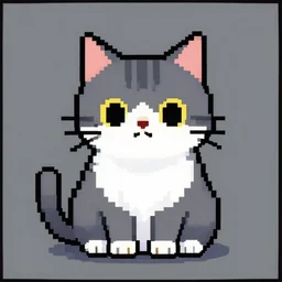 8 bit pixel art cat