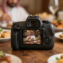 close - up focused dslr photograph of an saudi arabian dinner, 8 k, high detail, volumetric lighting, hyperrealism, aesthetically pleasing, studio lighting, trending