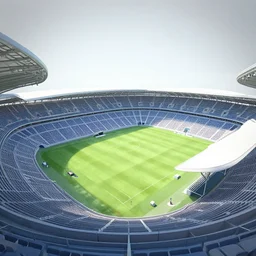 a stadium, digital art, by wlop