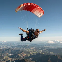 Dwayne Johnson skydiving