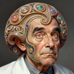 anthropomorphic spiral head in sugar candyglitter mr bean plague doctor, intricate, elegant, highly detailed face, wide angle, digital painting, artstation, concept art, sharp focus, illustration, art by artgerm, bob eggleton, stephen hickman, richard corben, wayne barlowe, greg rutkowski, alphonse mucha, 8 k