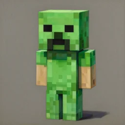 realistic portrait of a minecraft creeper, detailed art by maxfield parrish and jessie willcox smith, illustration style, brandywine school, acrylic paints