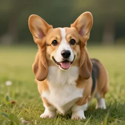 super cute carolina corgi basset, in a field, hyper realism, cinematic, volumetric lighting, high detail, octane render, 8 k, intricate complexity, extremely detailed,