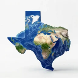earth in the shape of texas
