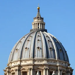 king kong on top of the st peters basilica cupola / dome in rome