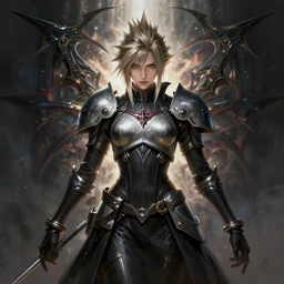 symmetry!! final fantasy vii portrait of a female crusader, unholy, intricate, highly detailed, dynamic lighting, digital art, digital painting, artstation, terence nielsen, sharp focus, illustration, art by artgerm and greg rutkowski and moebius, 8 k
