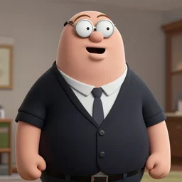 stunning award winning hyperrealistic hdr 8 k highly detailed portrait photo of peter griffin as a real human