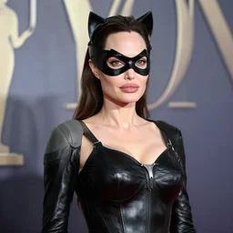 an amazing award winning photo of angelina jolie as catwoman
