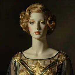 portrait of a Vintage Female Mannequin, art deco, Tamera Nouveau Collection