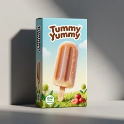 yummy yummy popsicles product box design