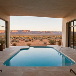Utah desert landscape pool room, photo