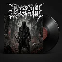 a cover of a death metal LP, highly detailed, art, dark and grungy, 4k, 8k, trending on artstation,