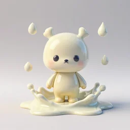 splashy melted ebay product, drops, drips, beautiful cute, cute melting miniature resine action figure, High detail photography, 8K, 3d fractals, cute pictoplasma, one simple ceramic tintoy melting plastic, melting, melting swampmonster Figure sculpture, 3d primitives, in a Studio hollow, by pixar, cgsociety, simulation