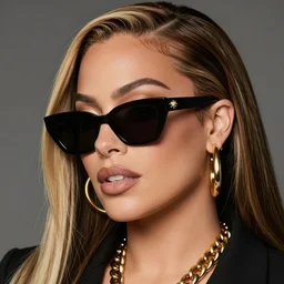 margot robbie face as doja cat as cardi b wearing gold chain and sunglasses and gold hoop earrings by greg rutkowski by artgem trending on artstation hero concept art