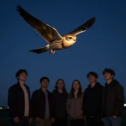 a european nightjar in a glowing nightsky, by anato finnstark, by alena aenami, by john harris, by ross tran, by wlop, by andreas rocha