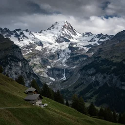 a dramatic swiss alps landscape photo by ryan dyar, highly detailed, 8 k