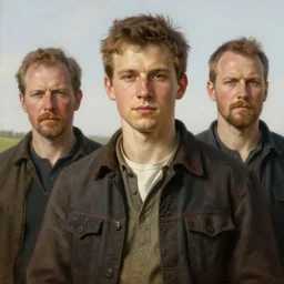 portrait of a handsome young dutch farmer, art by denys tsiperko and bogdan rezunenko and franz hals, hyperrealism