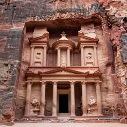 petra but with carvings of anime characters