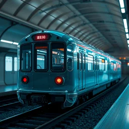 train made of glass, photography, unreal engine, trending on artstation, photorealistic, octane, trending on deviantart