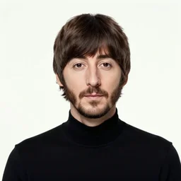 a beatle, facial hair, colour photograph, 1 9 6 6