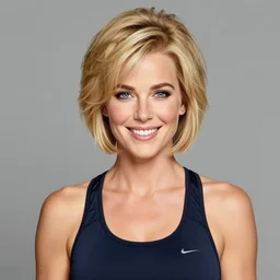 a 1 9 3 0 s ultra - realistic color portrait. happy, healthy, beautiful, smiling, young, sporty, blonde, blue - eyed symmetric liz taylor in decent athletic wear. hyper - realistic detailed drawing