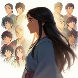 side profile centered painted portrait, Maya Ali as a wind sorcerer, D&D, cell-shaded, matte painting concept art, bright backlit, official fanart, 4k, Pinterest, by Jesper Ejsing and RHADS and Makoto Shinkai and Louis can baarle and ilya kuvshinov and rossdraws and Cushart Krentz and Gilleard James - H 704