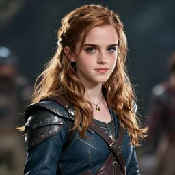 A fantasy comic book style portrait painting of emma watson, unreal 5, DAZ, hyperrealistic, octane render, cosplay, RPG portrait, dynamic lighting