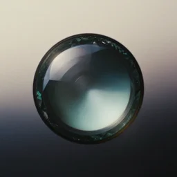 gemstone lens album cover, film, soft lighting gradient. no text no watermarks.