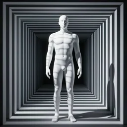 an optical illusion that looks like a human being