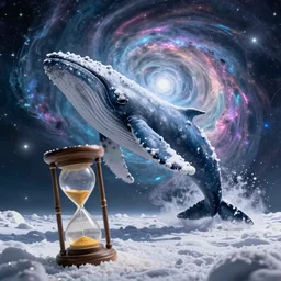 i left the horizon curled and frozen still the tilting of the hourglass with all this time to kill, 4 k digital photo of a whale - like space leviathan, swirling luminous nebula background, bryan skerry, douglas hoffman, bob eggleton, ultra detailed, mike ploog, sharp focus
