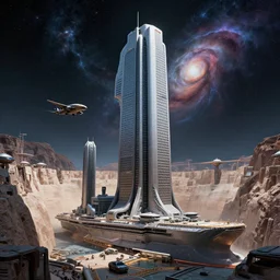 highly detailed cinematic scifi render of a 3 d sculpt of'tyrell corporation headquarters'military cyberpunk john harris subway tunnel hoover dam'aircraft carrier tower'megalithic tower structure city, beeple, halo, star wars, ilm, star citizen, halo, mass effect, high tech industrial, artstation unreal, dramatic powerful nebula, 4 k, 8 k, hd