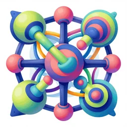 a hyperdetailed painting vibrant vectors forming impossible interdimensional shapes that transcend space and time, ambient occlusion, 3 d model, quantum fractals, magic realism inspired by psychadelia and ancient aztec architecture, trending on artstation,