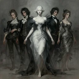 highly detailed portrait of a pale woman wearing a dress made of shadows. art by donato giancola, eugene delacroix, ruan jia, carl larsson, peter mohrbacher. trending on artstation, intricate details, energetic composition, horror themed, golden ratio, concept art, illustration, elegant art, global illumination