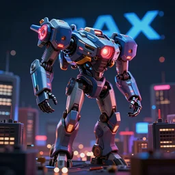 macro view of a giant of 1 km of hight walking on the small city, tron, close up bokeh hiperrealistic neon glow darkness dramatic neon f - zero ships, sharp focus, octane render, imax