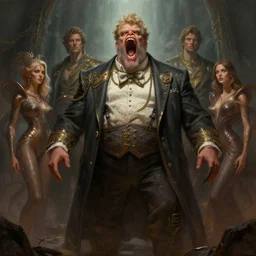 epic professional digital art of hungry boss, atmospheric lighting, painted, intricate, detailed, by leesha hannigan, wayne haag, reyna rochin, ignacio fernandez rios, mark ryden, iris van herpen, best on artstation, cgsociety, epic, stunning, gorgeous, much wow, cinematic, masterpiece.